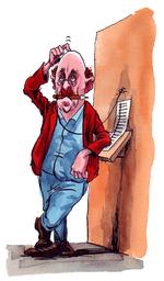 Krydset. Meget tyder på, at vi har en medfødt tendens til enten at falde til en borgerlig eller en socialistisk side, siger forsker. Men det er kun en lillebitte del af forklaringen. Tegning: Roald Als 