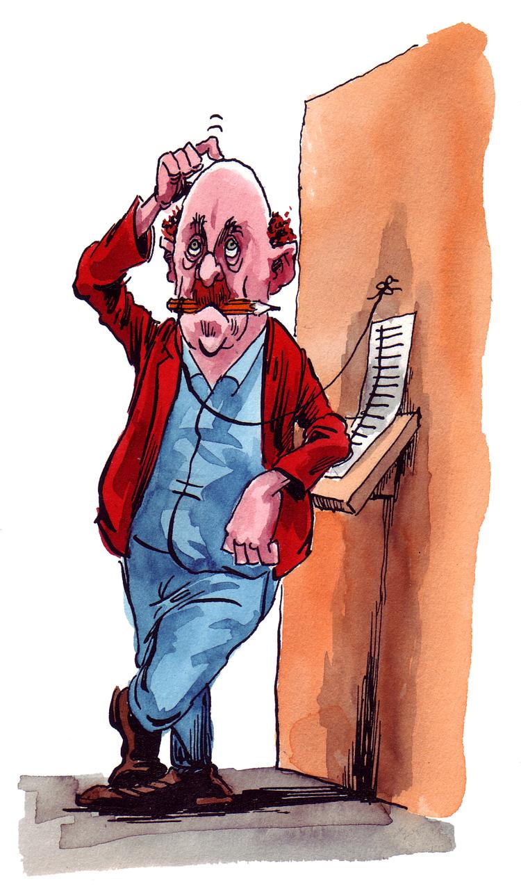 Krydset. Meget tyder på, at vi har en medfødt tendens til enten at falde til en borgerlig eller en socialistisk side, siger forsker. Men det er kun en lillebitte del af forklaringen. Tegning: Roald Als 