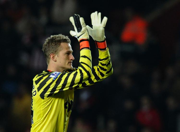 FØRSTEVALG. Anders Lindegaard er i aften sidste skanse for Manchester United. 