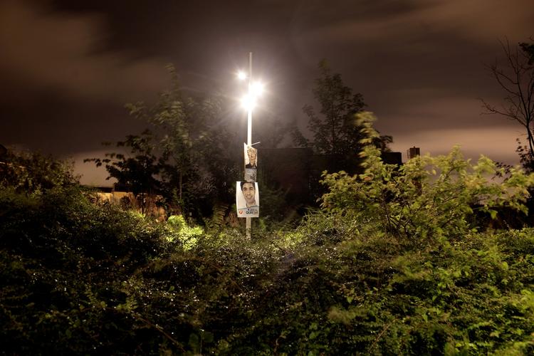 Valgkamp. Valgplakater i København by Night….. 