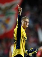Stolt. Anders Lindegaard fik en drengedrøm opfyldt, da han debuterede i Champions League for Manchester United. 
