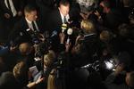 Farvel. Statsminister Lars Løkke Rasmusssen ankommer til Venstres valgfest og erkender sit nederlag. 