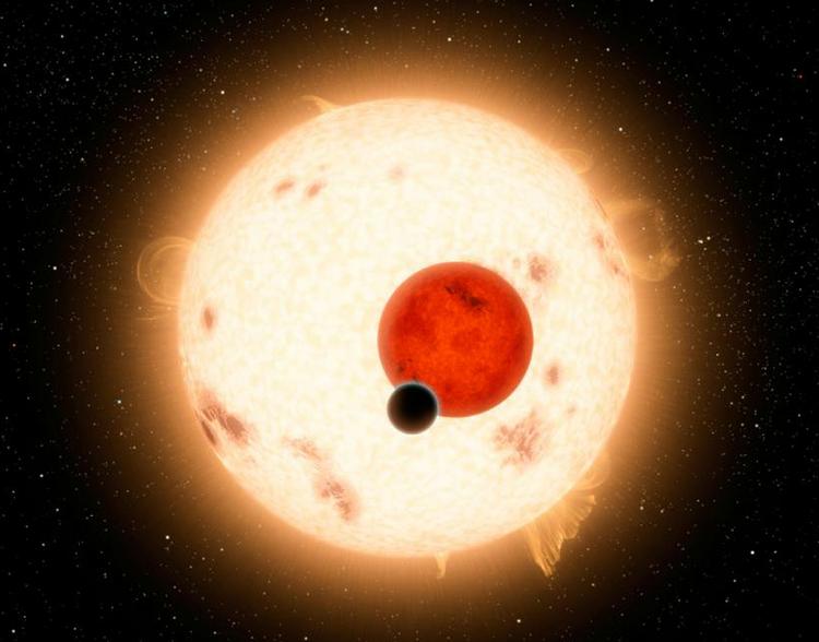 Dobbeltsol. En tegner giver sin forestilling af Nasas planetfund. 