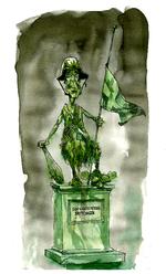 Eftermæle. Anders Fogh Rasmussen i Politiken-tegner Roald Als' streg. Tegning: Roald Als (arkiv) 