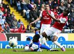 FIGHT. Anfører Christopher Samba og det øvrige Blackburnhold kæmpede bravt for sejren mod Arsenal. 