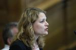 Johanne Schmidt-Nielsen of the Red Greens who is optimistic after her meeting with Helle Htorning-Schmidt. 
