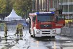 Alarm. Brandvæsenet kom på arbejde på VM-ruten. 
