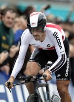 Enkeltstart. Fabian Cancellara på VM-ruten i København. 