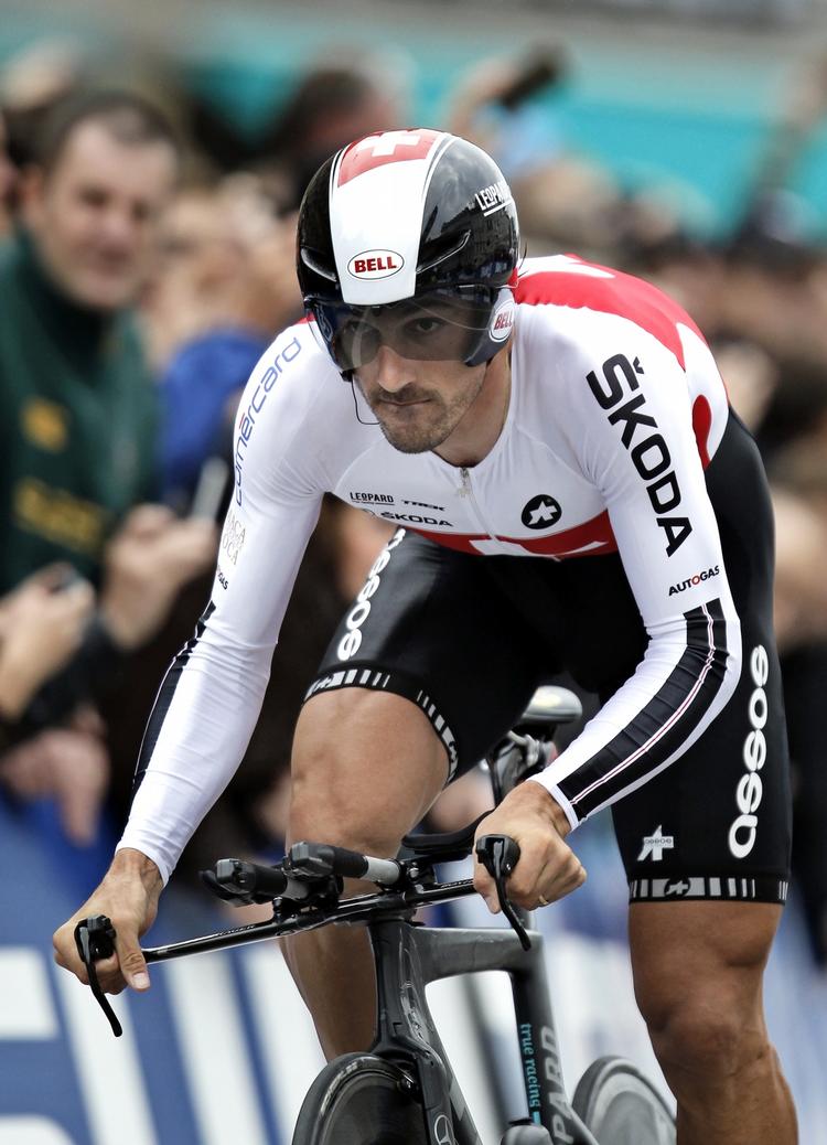Enkeltstart. Fabian Cancellara på VM-ruten i København. 