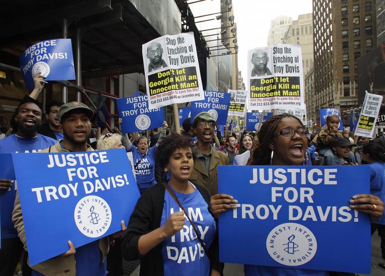 Modstand. Sagen om Troy Davis har fået tusinder af oprørte amerikanere på gaden. 
