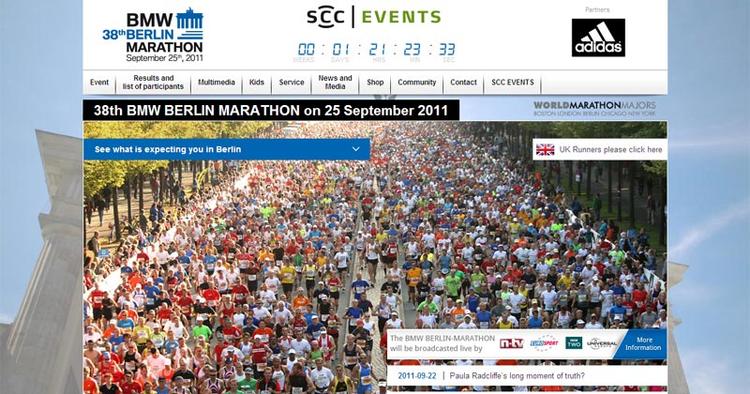 LØBETID. På hjemmesiden www.bmw-berlin-marathon.com kan du tilmelde dig SMS service og dermed følge din løber. 
