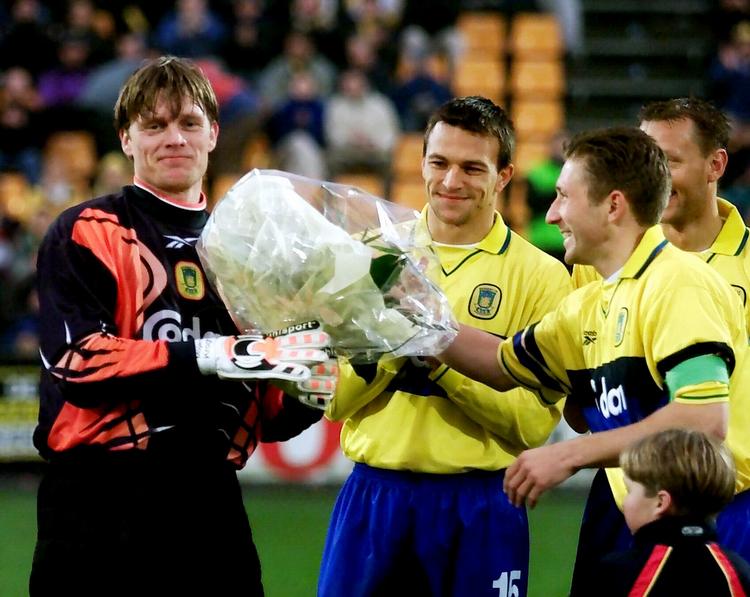 RUTINEREDE. Mogens Krogh (tv) og Søren Colding (th) har tilsammen spillet mere 700 kampe for Brøndby. 