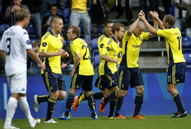 Målscorer. Mikkel Thygesen var manden bag Brøndbys mål til 1-0 mod FC København. 
