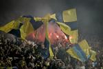 Brøndby frygter uro, hvis mange polske tilhængere blander sig med klubbens egne fans. Arkivfoto. 