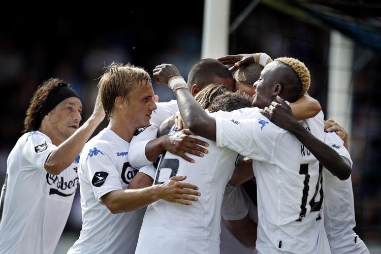 Holdet. N'Doye (yderst t.h.) afgør ofte kampene til FCK's fordel. 