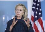 Vred. Hillary Clinton kritiserer Syrien efter overfald på USA's ambassadør i landet. 