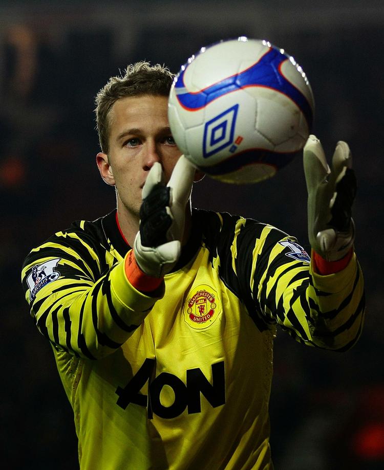 Chance. Den danske målmand Anders Lindegaard skal vogte målet på bekostning af det dyre spanske stortalent David De Gea. 