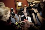 Opmærksomhed. Pressen stod klar, da Helle Thorning-Schmidt forleden deltog i Folketingets åbning. 