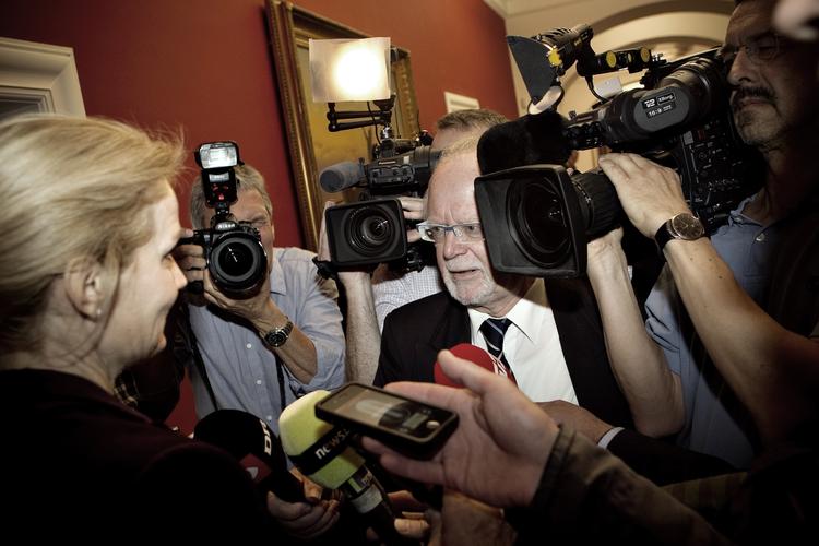 Opmærksomhed. Pressen stod klar, da Helle Thorning-Schmidt forleden deltog i Folketingets åbning. 
