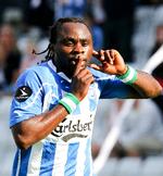 matchvinder. Med sine to mål gjorde Peter Utaka forskellen mod HB Køge. 