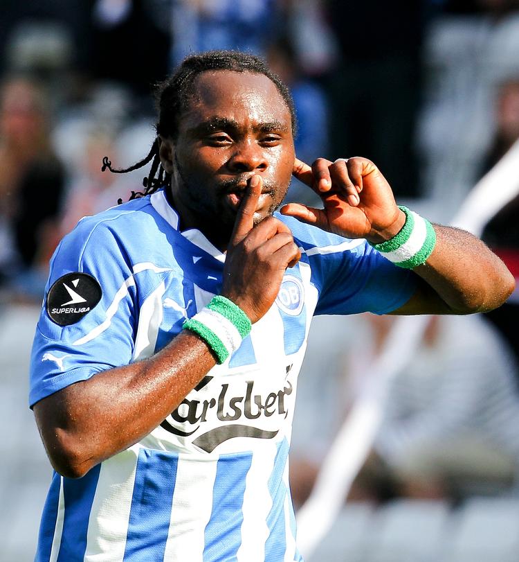 matchvinder. Med sine to mål gjorde Peter Utaka forskellen mod HB Køge. 