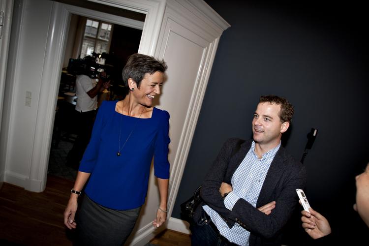 Glæde. De to topradikale, Margrethe Vestager og Morten Østergaard, kan se frem til at blive ministre. 