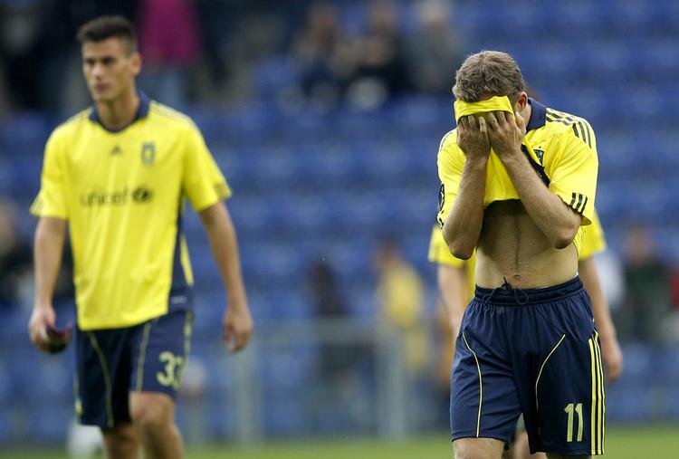 overskud. Der var ingen grund til at græmme sig for Dennis Rommedahl, der både scorede og havde overskud mod slutningen af kampen mod Lyngby. 