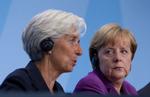 Finans. Den nye chef for Den Internationale Valutafind, Christine Lagarde og den tyske kansler Angela Merkel. 