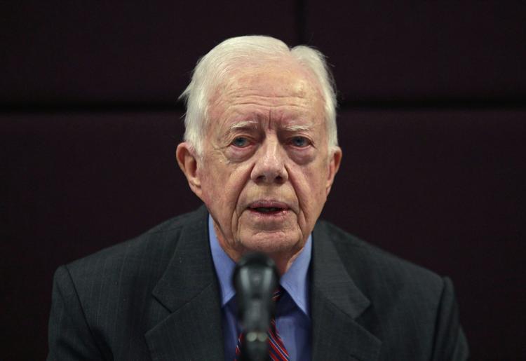 2002: Den tidligere amerikanske præsident, Jimmy Carter. 