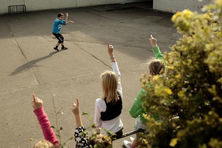 Rolig. Børn i 3. klasse på Vallerødskolen lærer om ADHD, og hvorfor det kan være svært for nogle at sidde stille i timen. 