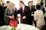 Ros. Ban Ki-moon var svært glad for Danmark på Green Growth Forum i dag. Og dermed også for Danmarks nye statsminister. 