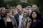 Usikker. Anne Baastrup (nr. tre fra højre) erkender, at hun ikke har dokumentation for udtalelse om underskud på 100 milliarder kroner. 