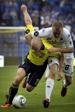 FIGHT. Sidste Brøndby og FC København mødtes i Superligaen endte det med en snær 2-1 sejr til de danske mestre. 