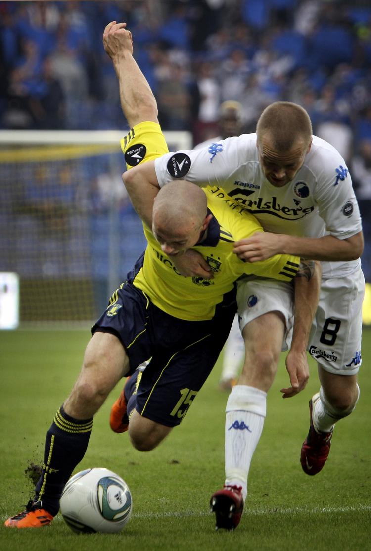 FIGHT. Sidste Brøndby og FC København mødtes i Superligaen endte det med en snær 2-1 sejr til de danske mestre. 