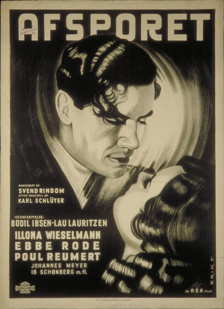 Afsporet (Bodil Ipsen, Lau Lauritzen Jr. ASA Filmudlejning). Venligst udlånt DFI/Billed- &amp; Plakatarkivet. Plakat: Erik F. 