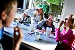 Popcorn. Engagerede popcorndommere i aktion. Fra venstre: Oliver, Magnus, Naia og Katinka. 