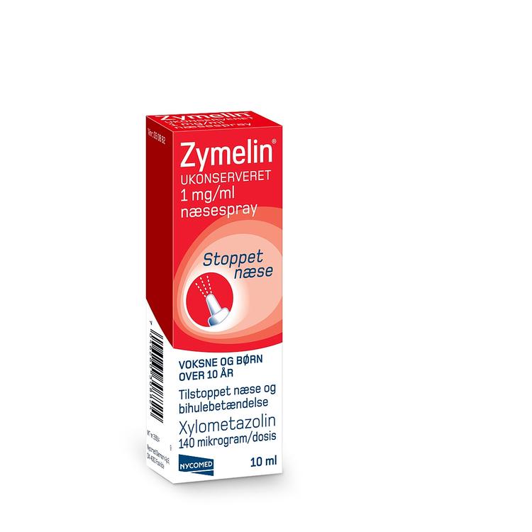 Stoppet næse. Næsesprayen indeholder 10 ml og kommer i en lille flaske, du let kan have med overalt. 