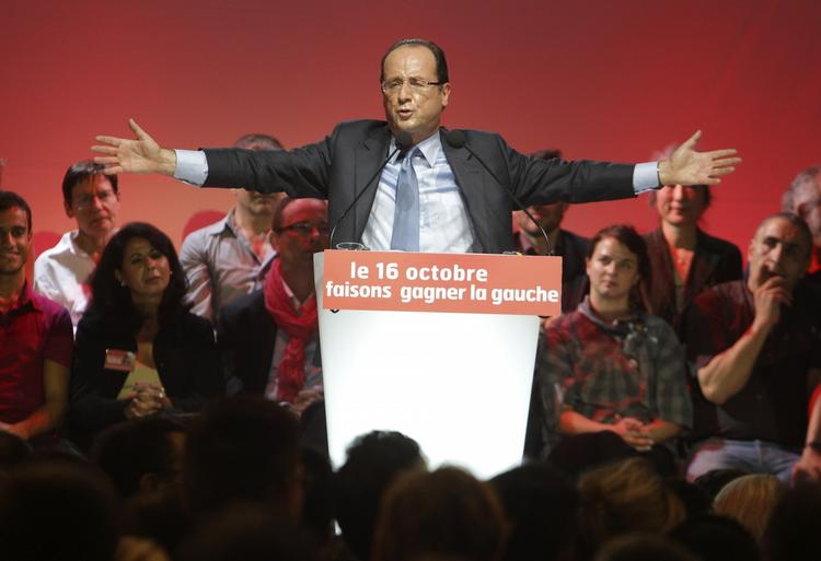 Sejr. Francois Hollande kan blive Frankrigs første socialistiske præsident siden navnebror Fracois Mitterand. 