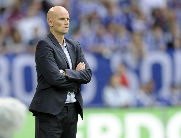 Glad. Ståle Solbakken er ved at finde melodien som træner i Tyskland, hvor Lukas Podolski blev den store spiller i søndagens Köln-sejr over Hannover. 