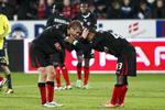JUBEL. Der var ingen skår i Jakob Poulsens (tv) glæde efter FC Midtjyllands sejr over Brøndby. Her jubler han sammen med holdkammerat Izunna Uzochukwu. 