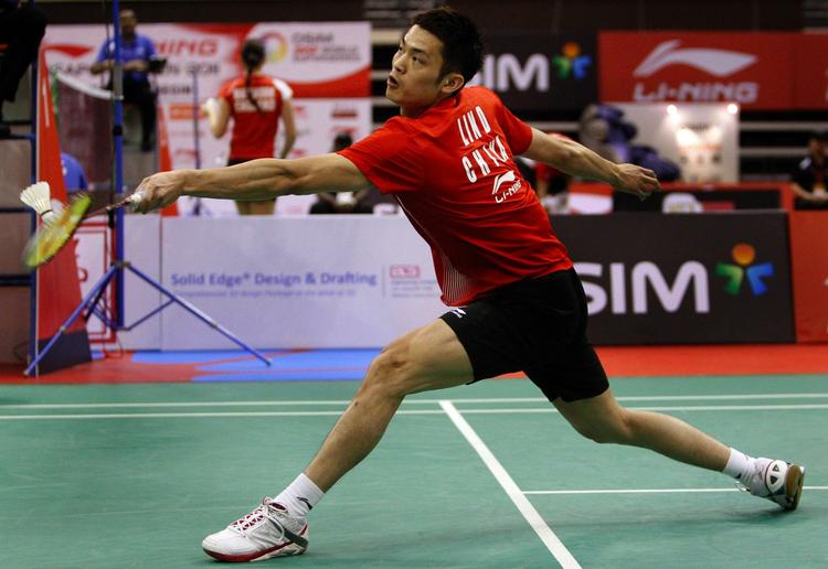 Trækplaster. Lin Dan fra Kina har vundet fire VM-titler og er endvidere regerende olympisk mester. 