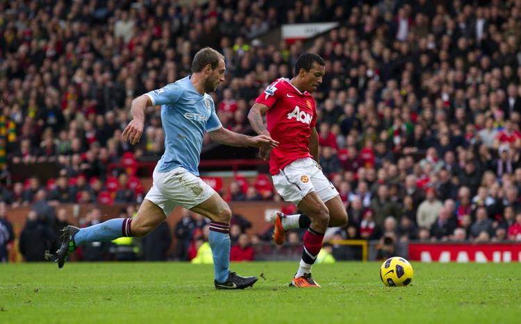 Yndlingsmodstander. Nani (t.h.) scorede mod Manchester City i sidste sæson og i årets første kamp, Community Shield-opgøret, sikrede han United sejren over City fire minutter inde i overtiden. 