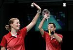 FINALEKLAR. Christinna Pedersen og Joachim Fischer er de første danskere som er klar til finalen ved Denmark Open. 