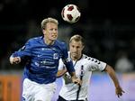 IRRITERET. Jakob Bresemann (tv) var ikke tilfreds med at Lyngby blot fik et enkelt point mod AGF. 