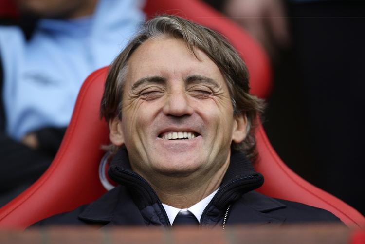 tilfreds. For Roberto Mancini er spillet og sejren vigtigere end de mange mål mod United. 