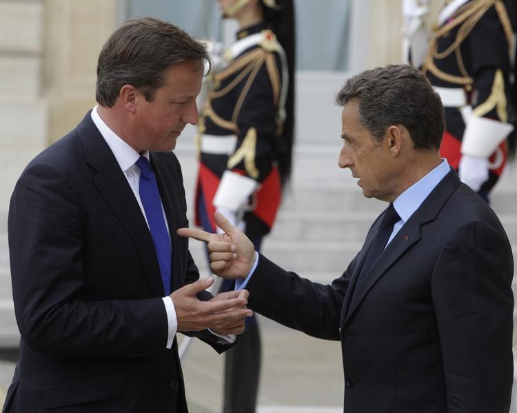 Frankrigs præsident Nicolas Sarkozy skældte ud på den britiske premierminister David Cameron, da EU-landenes ledere mødtes i går. (Arkivbillede) 