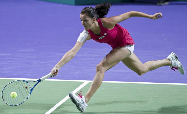 PRESSET. Agnieszka Radwanska var efter sin maratonkamp mod Caroline Wozniacki en træt kvinde. 