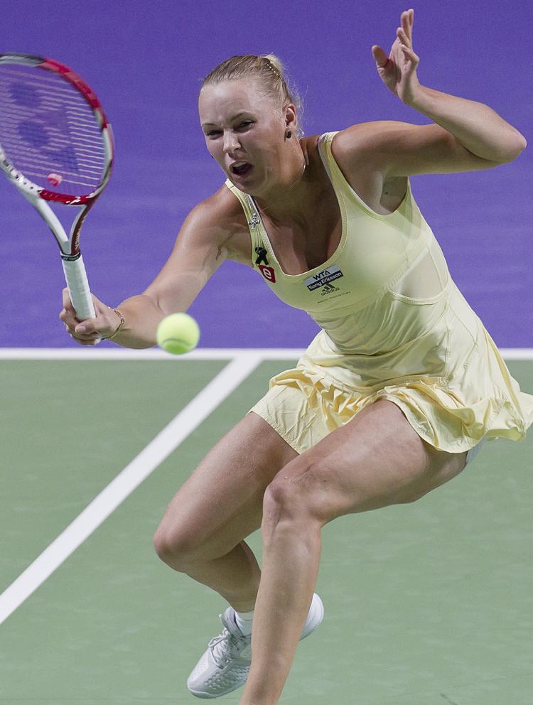 Kampklar. Wozniacki og Zvonareva spiller tredje og sidste kamp med start kl. ca. 19. 