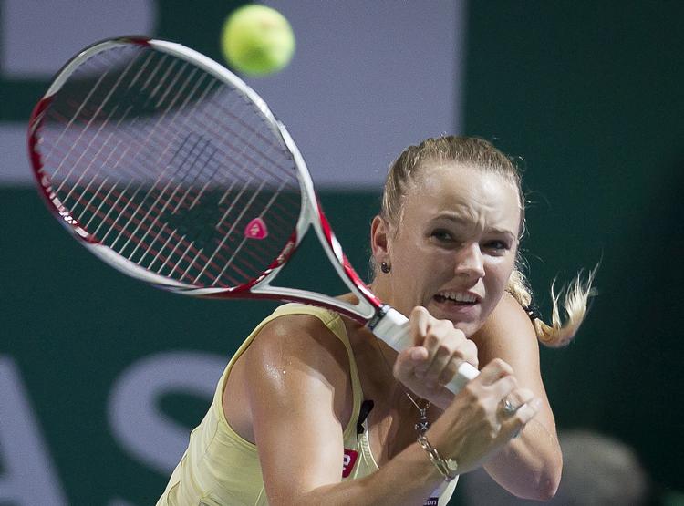 Tømt. Caroline Wozniacki havde ikke mere at give af mod Petra Kvitova. 