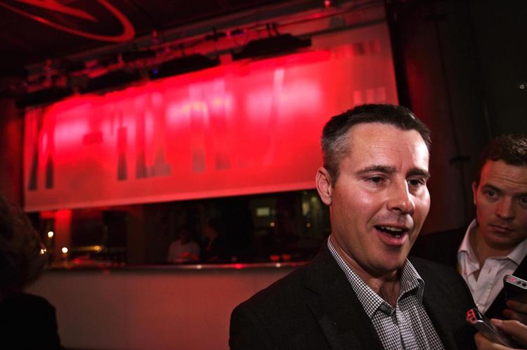 Henrik Sass Larsen til valgaften hos Socialdemokraterne i Cinemateket i 2007. 